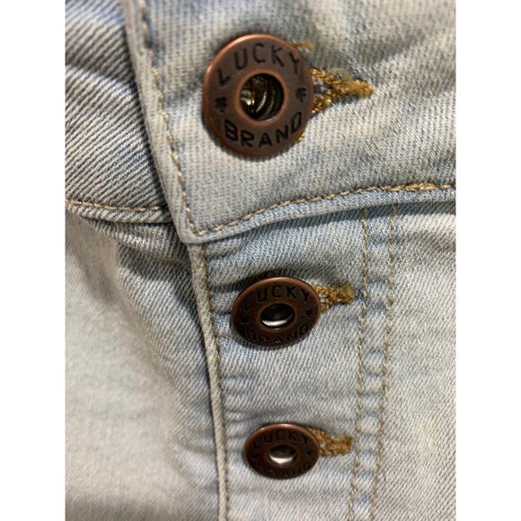 Size 14 Lucky Brand Girls New Jean Shorts High Waist Buttonfly - Picture 4 of 11